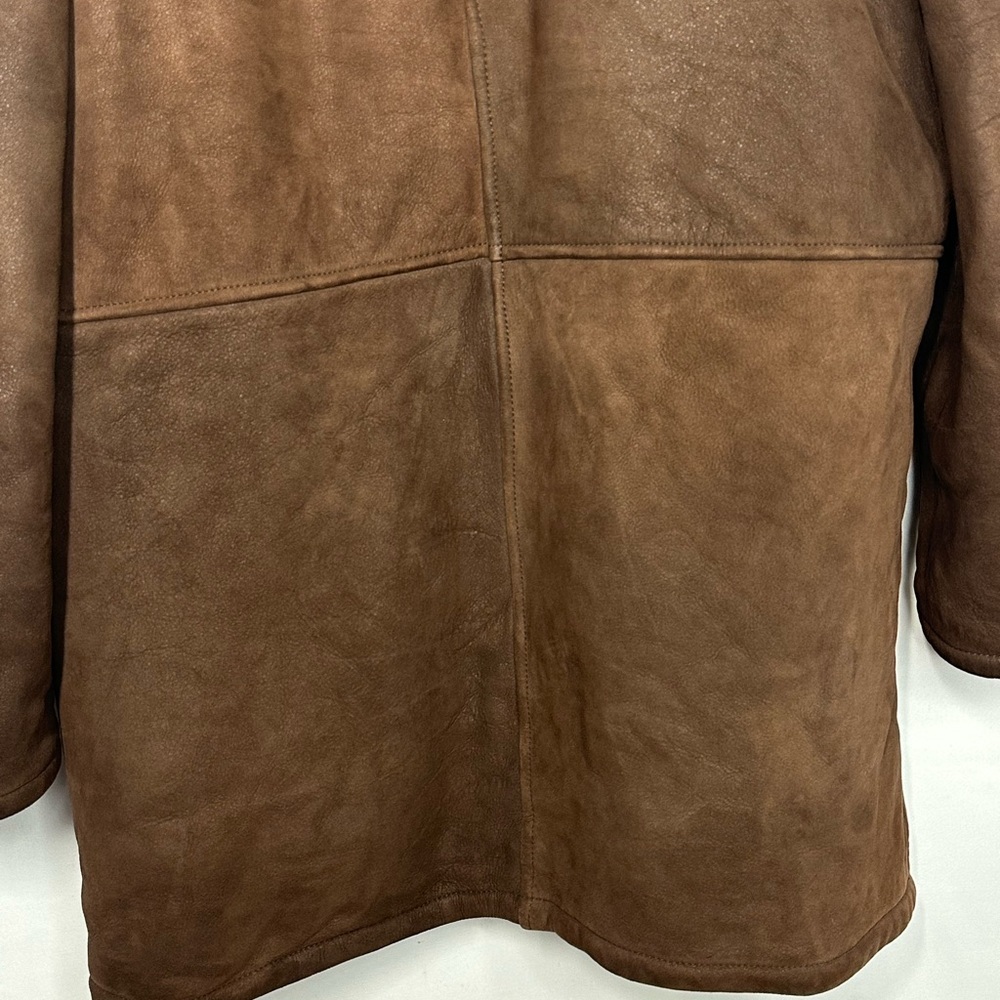 #2644 vintage leather mens jacket Made by PIEL Juan Pina size 52 - Picture 15 of 16